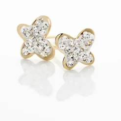 Marc Orian Boucles D'Oreilles Strass|Bijoux Homme > Boucles D'oreilles Puces Or Jaune Cercis Strass