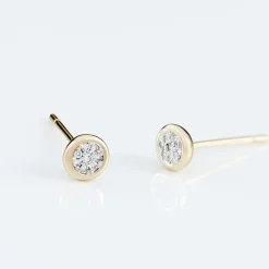 Marc Orian Parures De Mariage|Boucles D'Oreilles > Boucles D'oreilles Puces Or Jaune Diamants