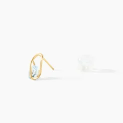 Marc Orian Cadeaux Mariage|Anniversaire De Mariage > Boucles D'oreilles Puces Or Jaune Berecyntia Topaze