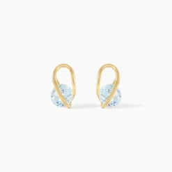 Marc Orian Cadeaux Mariage|Anniversaire De Mariage > Boucles D'oreilles Puces Or Jaune Berecyntia Topaze