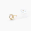 Marc Orian Bijoux Zirconium|Boucles D'Oreilles Cœur > Boucles D'oreilles Puces Or Jaune Festuca Oxydes De Zirconium