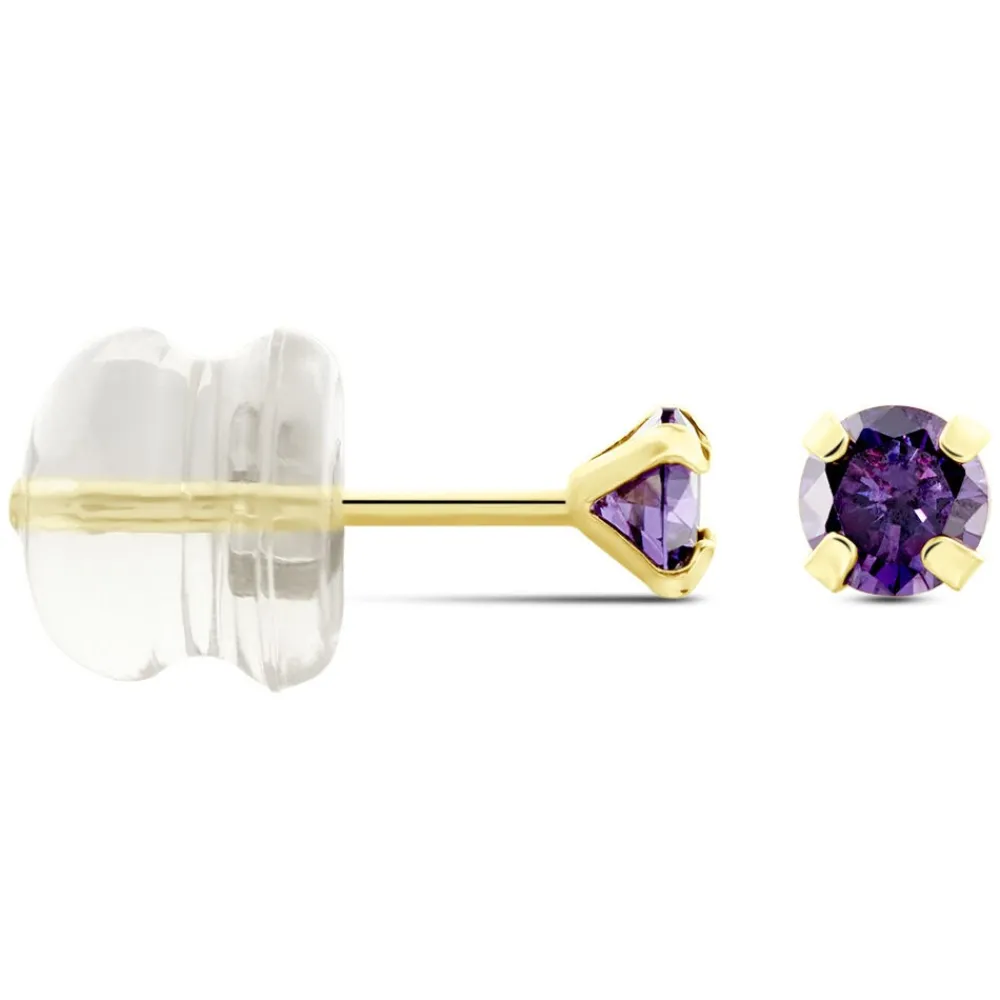 Marc Orian Bijoux Zirconium|Idées Cadeaux Femme > Boucles D'oreilles Puces De Zirconium or jaune oxyde