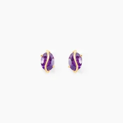 Marc Orian Anniversaire De Mariage|Boucles D'Oreilles Améthyste > Boucles D'oreilles Puces Or Jaune Prudencia Améthystes
