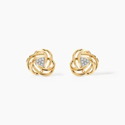 Marc Orian Parures De Mariage|Bijoux Diamant > Boucles D'oreilles Puces Or Jaune Abidemi Diamants