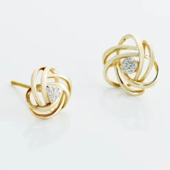 Marc Orian Parures De Mariage|Bijoux Diamant > Boucles D'oreilles Puces Or Jaune Abidemi Diamants