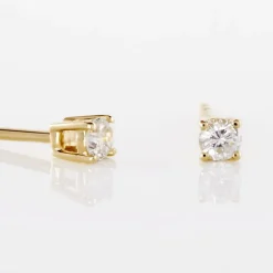 Boucles D'oreilles Puces Or Jaune Victoria Diamants