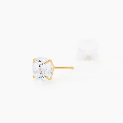 Boucles D'oreilles Puces Or Jaune Katherina Oxyde De Zirconium