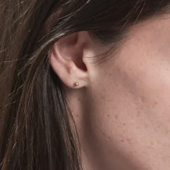 Boucles D'oreilles Puces Or Rose Fidelia