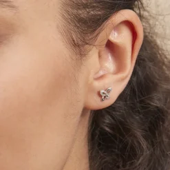 Marc Orian Cadeaux Mariage|Bijoux Diamant > Boucles D'oreilles Puces Papillon Or Blanc Diamant