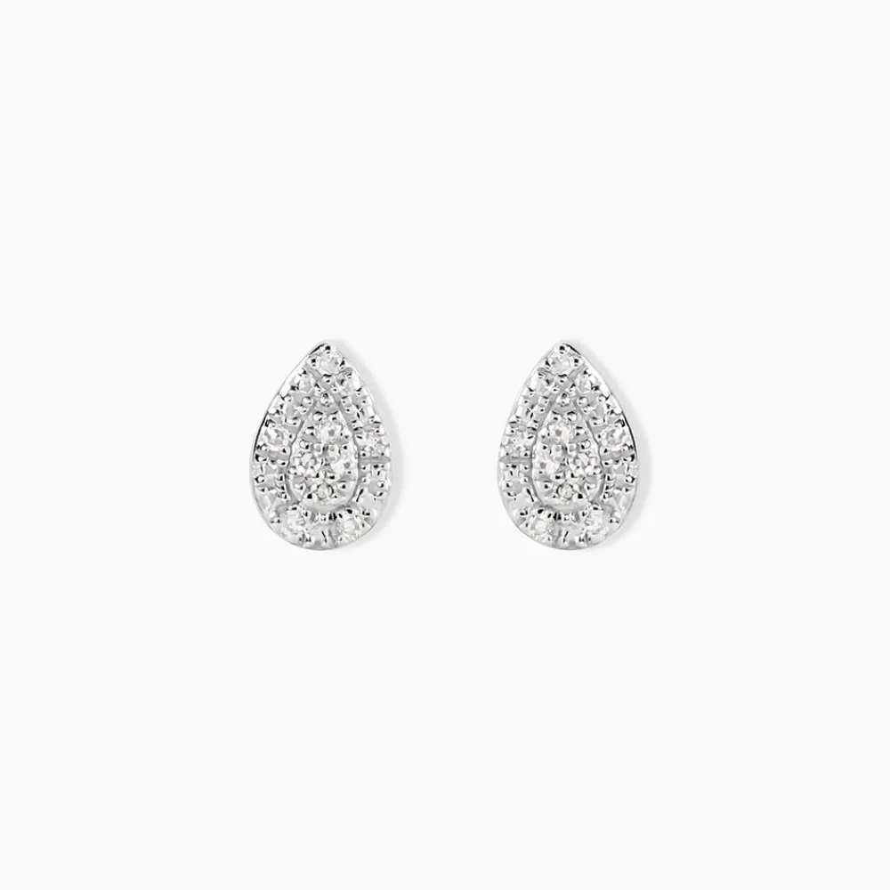 Marc Orian Cadeaux Mariage|Bijoux Diamant > Boucles D'oreilles Puces Pear C Or Jaune Diamant