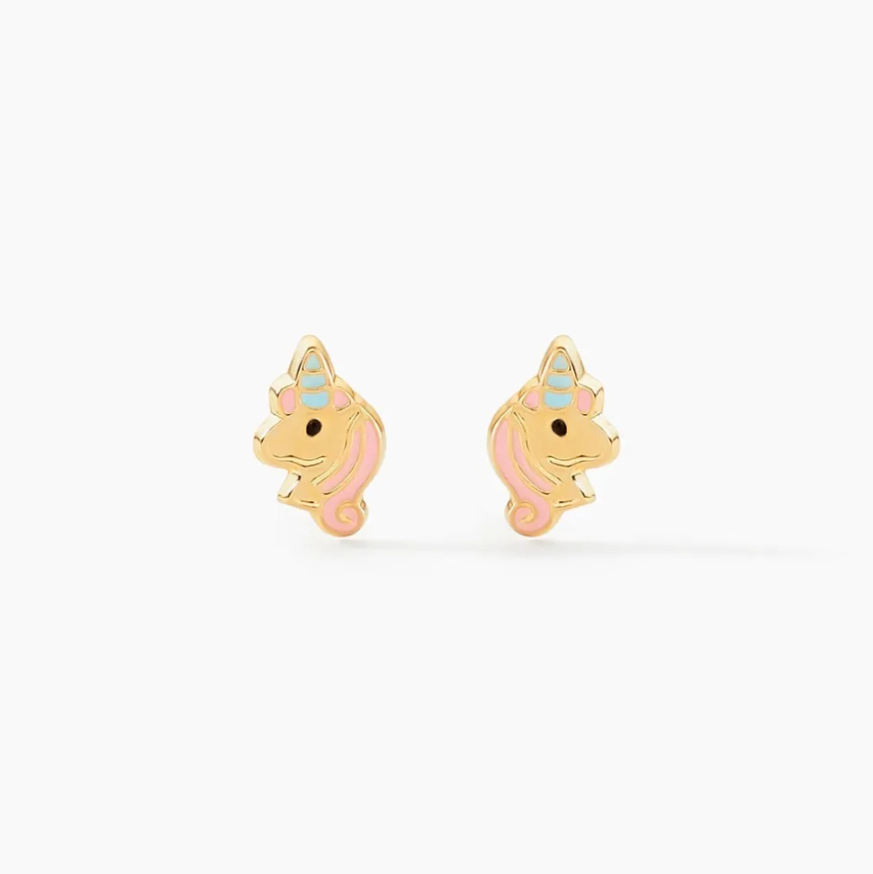 Boucles D'oreilles Puces Pegasus Or Jaune