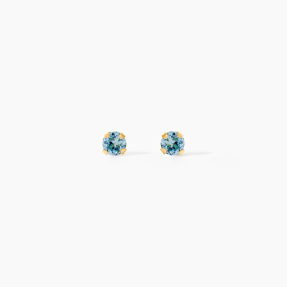 Marc Orian Bijoux Zirconium|Bijoux Homme > Boucles D'oreilles Puces Pepita Or Jaune Oxyde De Zirconium