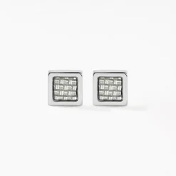 Boucles D'oreilles Puces Phebus Him Acier Argenté
