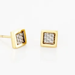 PHEBUS HIM Bijoux Homme|Boucles D'Oreilles Acier Inoxydable > Boucles D'oreilles Puces Acier Doré Carbone
