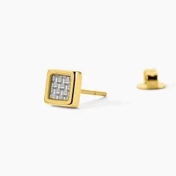 PHEBUS HIM Bijoux Homme|Boucles D'Oreilles Acier Inoxydable > Boucles D'oreilles Puces Acier Doré Carbone
