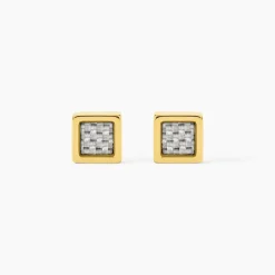PHEBUS HIM Bijoux Homme|Boucles D'Oreilles Acier Inoxydable > Boucles D'oreilles Puces Acier Doré Carbone