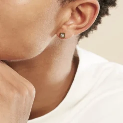 PHEBUS HIM Bijoux Homme|Boucles D'Oreilles Acier Inoxydable > Boucles D'oreilles Puces Acier Doré Carbone
