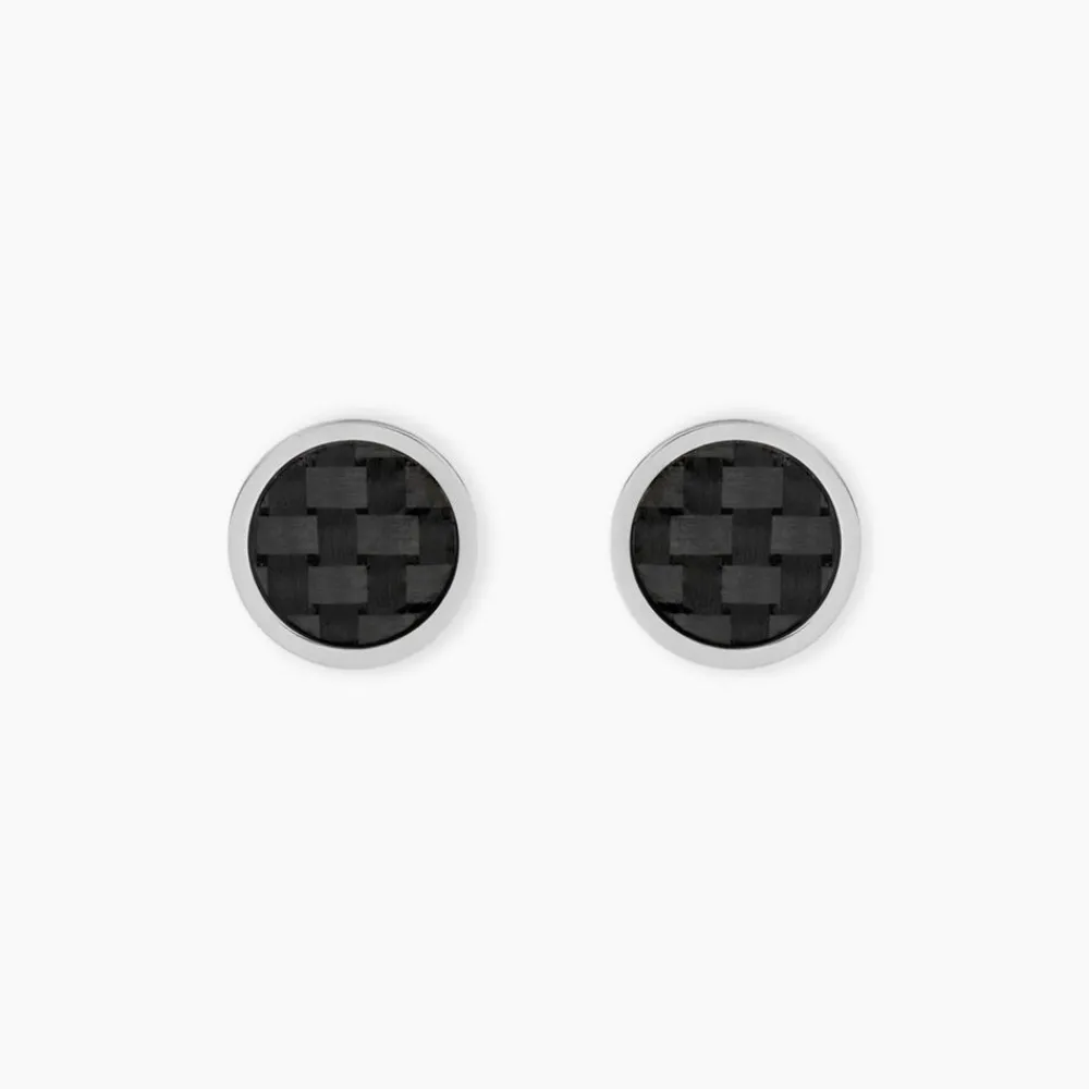 PHEBUS HIM Bijoux Homme|Boucles D'Oreilles Acier Inoxydable > Boucles D'oreilles Puces Classique Acier Blanc