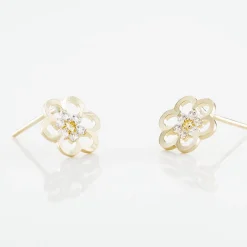 Marc Orian Boucles D'Oreilles Fleur|Boucles D'Oreilles Or > Boucles D'oreilles Puces Philine Fleur Or Jaune Oxyde De Zirconium