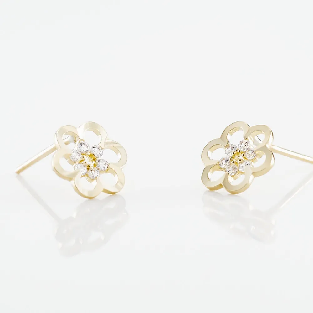 Marc Orian Boucles D'Oreilles Fleur|Boucles D'Oreilles Or > Boucles D'oreilles Puces Philine Fleur Or Jaune Oxyde De Zirconium