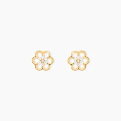 Marc Orian Boucles D'Oreilles Fleur|Boucles D'Oreilles Or > Boucles D'oreilles Puces Philine Fleur Or Jaune Oxyde De Zirconium