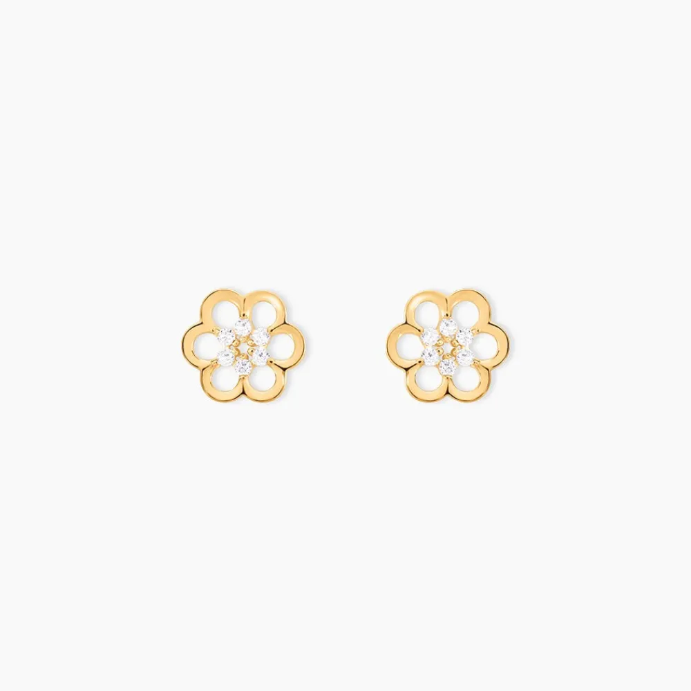 Marc Orian Boucles D'Oreilles Fleur|Boucles D'Oreilles Or > Boucles D'oreilles Puces Philine Fleur Or Jaune Oxyde De Zirconium