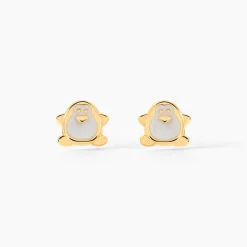 Boucles D'oreilles Puces Ping Or Jaune