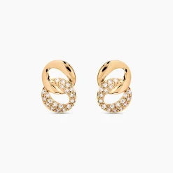 Boucles D'oreilles Puces Plaqué Or Jaune Amato Oxydes De Zirconium