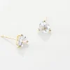 Marc Orian Bijoux Zirconium|Boucles D'Oreilles Cœur > Boucles D'oreilles Puces Poinsettia Or Jaune Oxyde