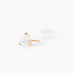 Marc Orian Bijoux Zirconium|Boucles D'Oreilles Cœur > Boucles D'oreilles Puces Poinsettia Or Jaune Oxyde