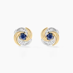 Marc Orian Anniversaire De Mariage|Boucles D'Oreilles Mariage > Boucles D'oreilles Puces Potentille Or Jaune Saphir