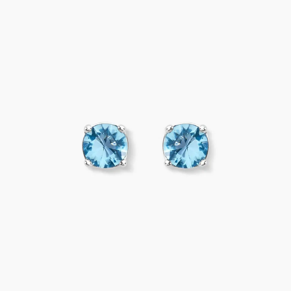 Boucles D'oreilles Puces Rio Argent Blanc Oxyde