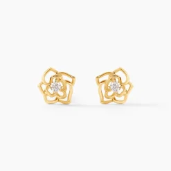 Marc Orian Boucles D'Oreilles Fleur|Bijoux Homme > Boucles D'oreilles Puces Rozsi Or Jaune Oxyde De Zirconium
