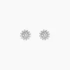Boucles D'Oreilles Puces Saria Argent Blanc Oxyde De Zirconium