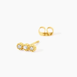 Marc Orian Boucles D'Oreilles Acier Inoxydable|Bijoux Acier Inoxydable > Boucles D'Oreilles Puces Sheima Acier Jaune Cristal