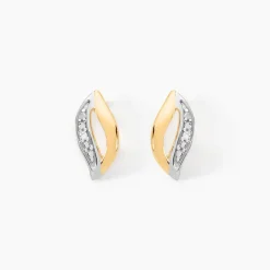 Boucles D'oreilles Puces Smeralda Or Jaune Diamant