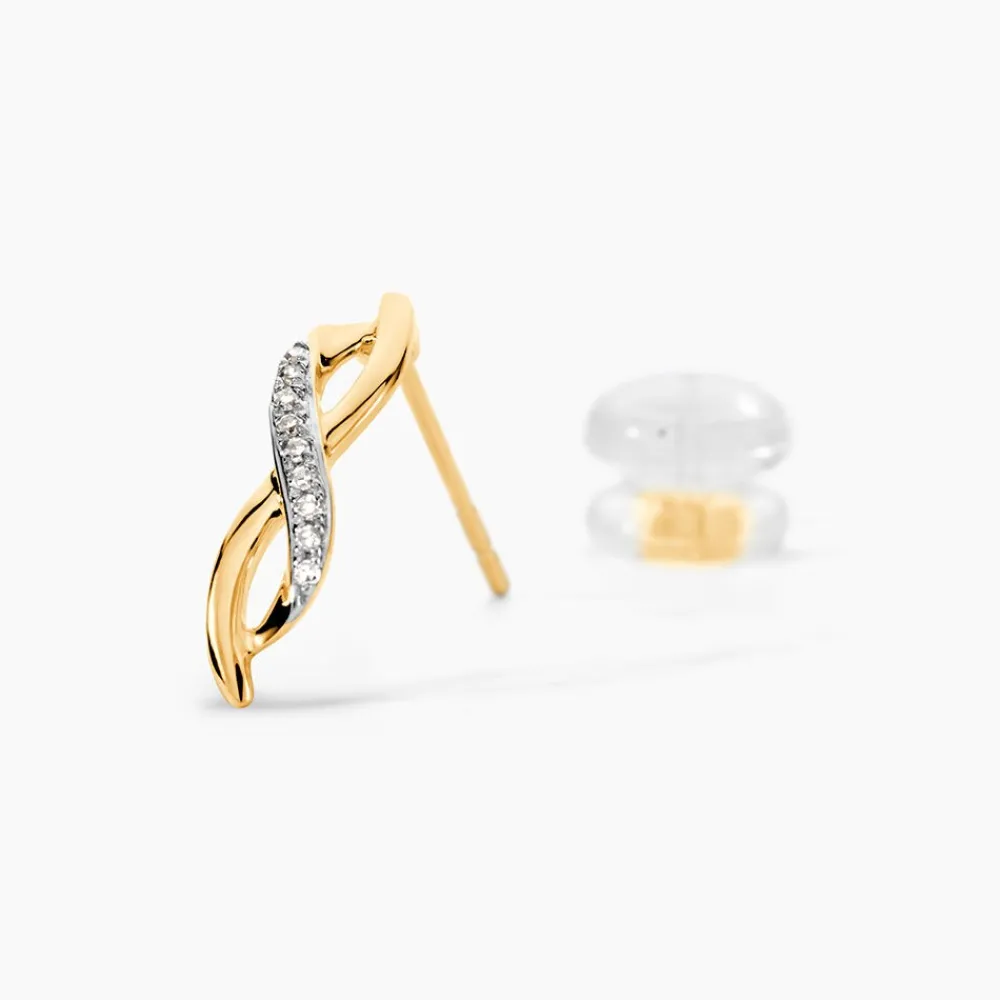 Marc Orian Pendantes|Bijoux Diamant > Boucles D'oreilles Puces Smina Or Jaune Diamant