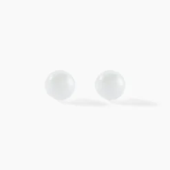 Marc Orian Boucles D'Oreilles Argent|Idées Cadeaux Femme > Boucles D'oreilles Puces Solene Argent Blanc Céramique argent blanc céramique blanche