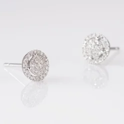 Marc Orian Cadeaux Mariage|Bijoux Diamant > Boucles D'oreilles Puces Soleil D'hiver Or Blanc Diamant