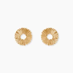 Boucles D'Oreilles Puces Soraia Plaqué Or Jaune