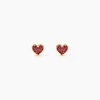 Boucles D'oreilles Puces Soraya Coeur Or Jaune