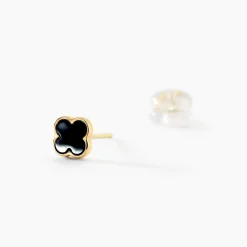 Marc Orian Idées Cadeaux Femme|Boucles D'Oreilles Or > Boucles D'oreilles Puces Stellya Or Jaune Onyx or jaune onyx noir