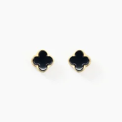 Marc Orian Idées Cadeaux Femme|Boucles D'Oreilles Or > Boucles D'oreilles Puces Stellya Or Jaune Onyx or jaune onyx noir
