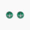 Marc Orian Boucles D'Oreilles Fleur|Boucles D'Oreilles Argent > Boucles D'Oreilles Puces Talismania Argent Blanc Malachite