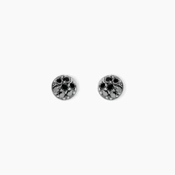 Boucles D'oreilles Puces Teani Or Blanc Diamant