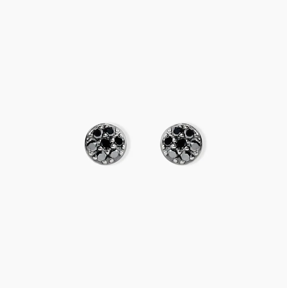 Boucles D'oreilles Puces Teani Or Blanc Diamant