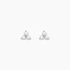 Marc Orian Bijoux Zirconium|Boucles D'Oreilles Fleur > Boucles D'oreilles Puces Thylane Argent Blanc Oxyde De Zirconium