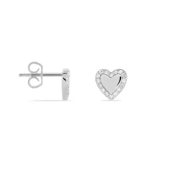 Boucles D'oreilles Puces Tylvina Argent Blanc Oxyde De Zirconium