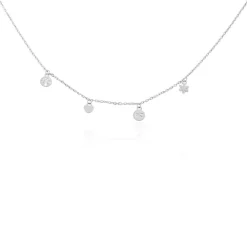 Marc Orian Colliers Fantaisie|Colliers > Boucles D'oreilles Puces Vao Argent Blanc