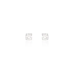 Boucles D'oreilles Puces Victoria Or Blanc Diamant